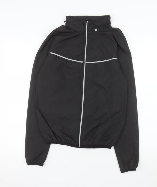 Atmosphere Women's Black Size 8 Lightweight Reflective Windbreaker Jacket