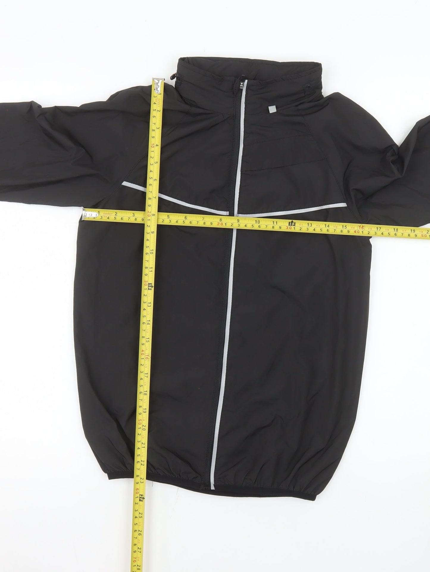 Atmosphere Women's Black Size 8 Lightweight Reflective Windbreaker Jacket