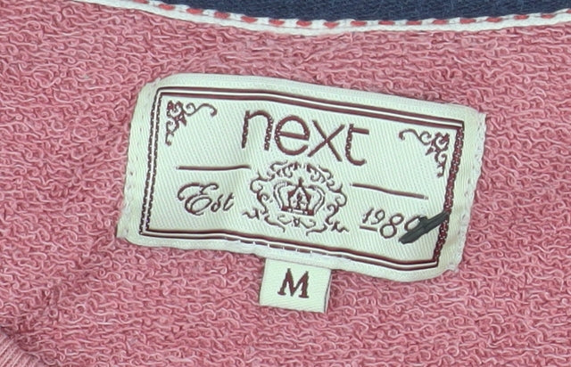 Next Women's Pink Cotton Blend Crew Neck Pullover Sweatshirt Size M