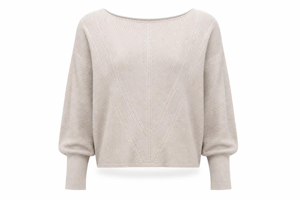 Cyrus Womens Beige Boat Neck Long Sleeve Knit Pullover Jumper Size L