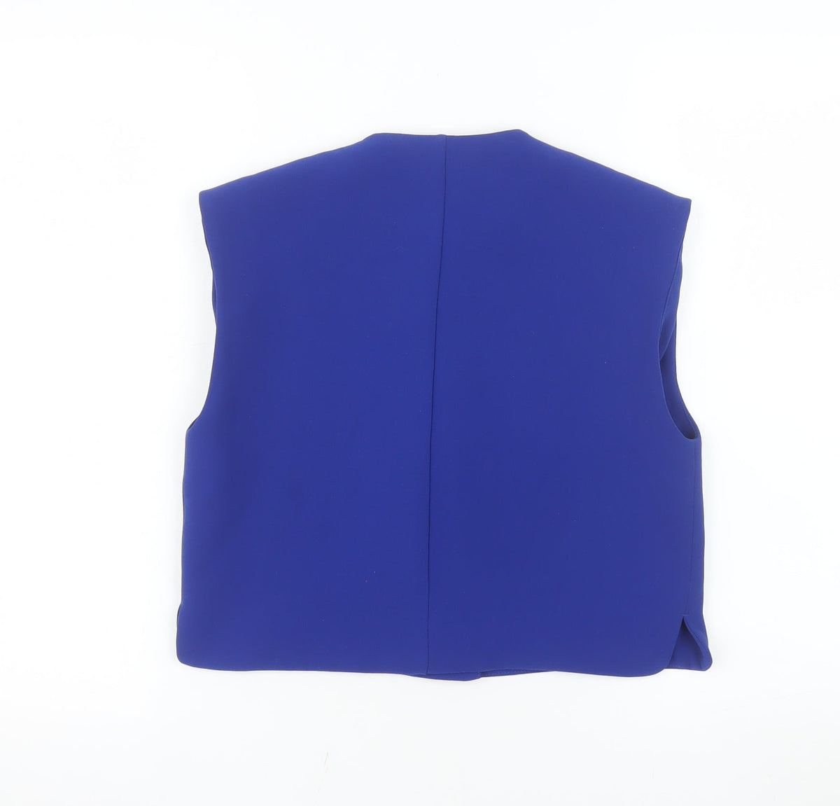 Zara Women Blue Sleeveless Single-Breasted Waistcoat Size 8