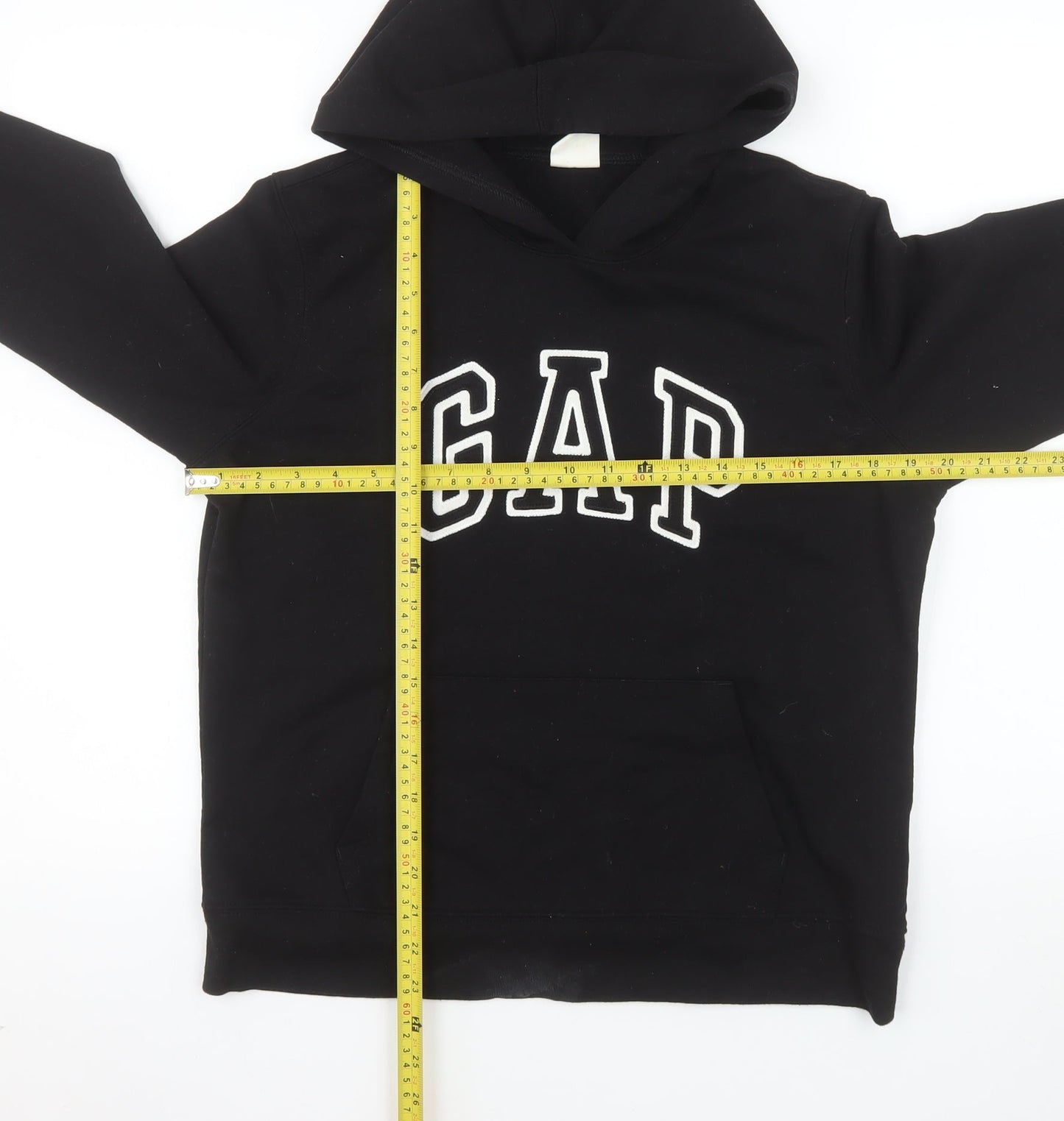 GAP Womens Black Pullover Hoodie Medium Cotton Blend Logo