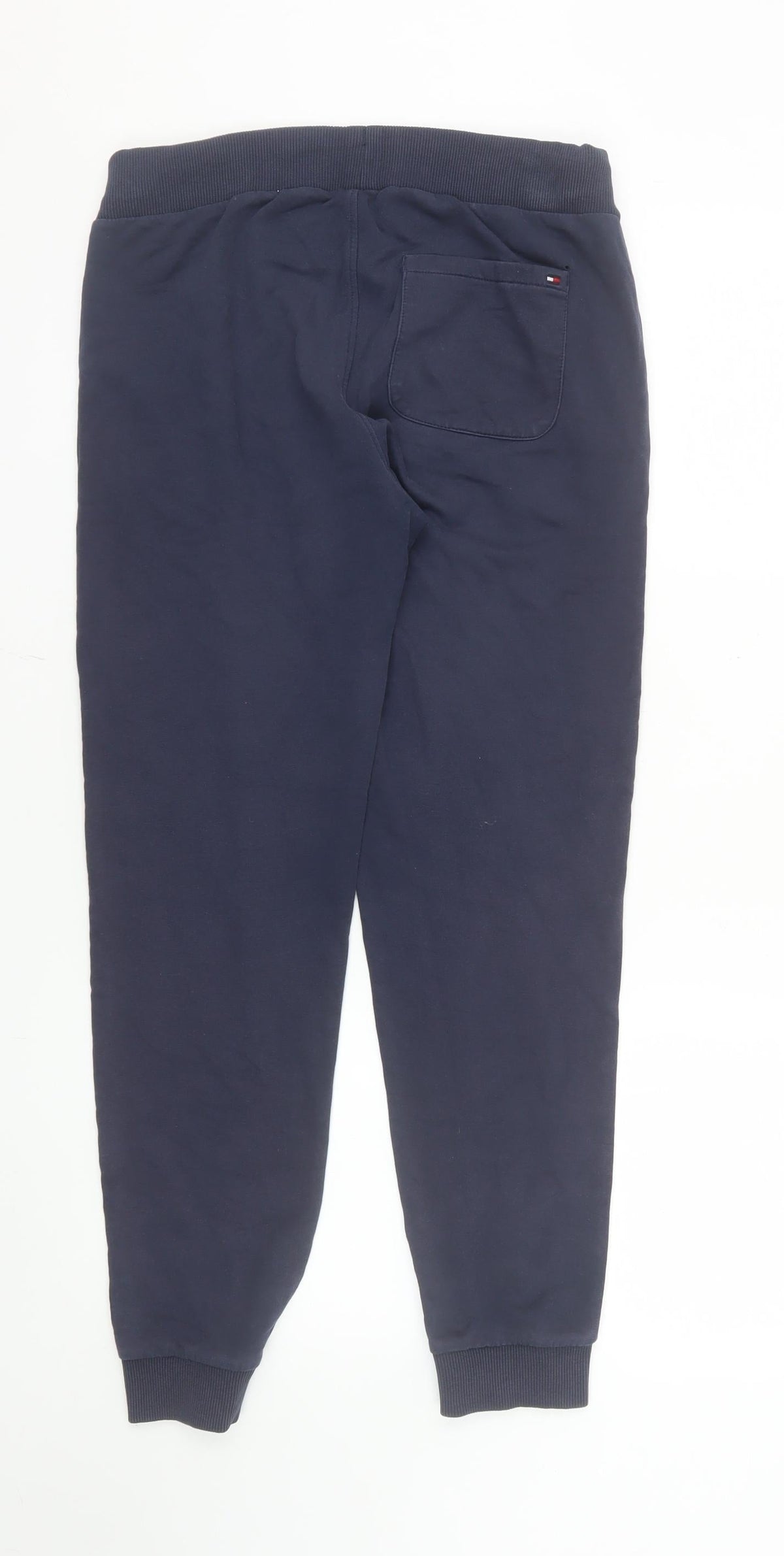 Tommy Hilfiger Boys Blue Jogger Trousers Size 164 Cotton Blend Fleece