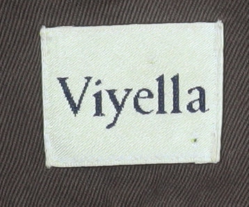 Viyella Women Brown Cotton Suit Jacket UK 10 Classic Double-Breasted Style