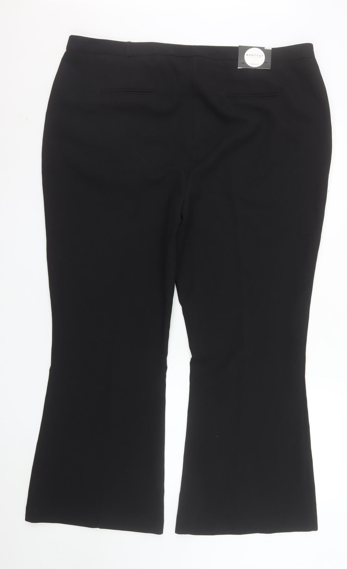Peacocks Women's Black Bootcut Work Trousers Size 22S