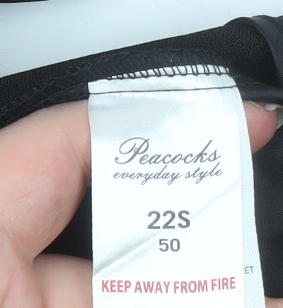 Peacocks Women's Black Bootcut Work Trousers Size 22S