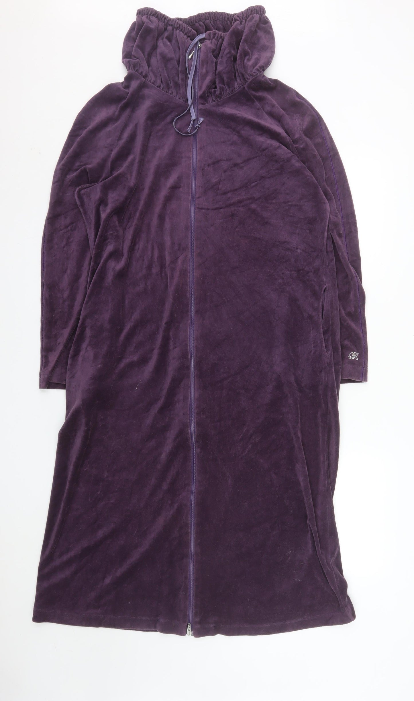 Rösch Women’s Purple Velour Midi Zip Dress Size 14