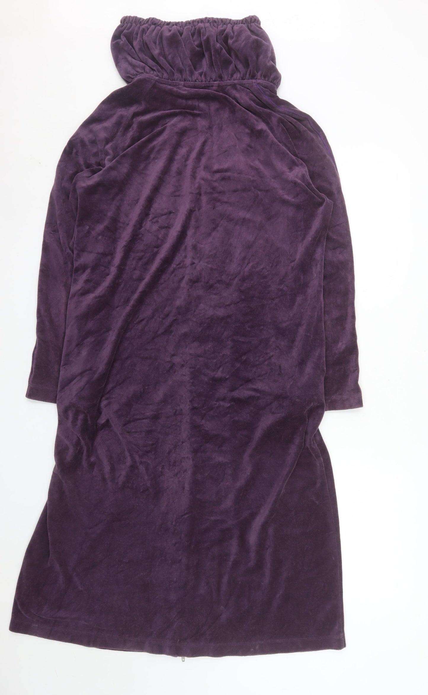 Rösch Women’s Purple Velour Midi Zip Dress Size 14
