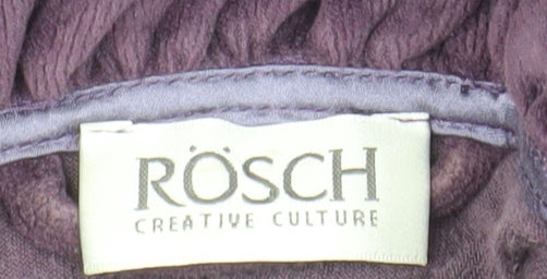 Rösch Women’s Purple Velour Midi Zip Dress Size 14