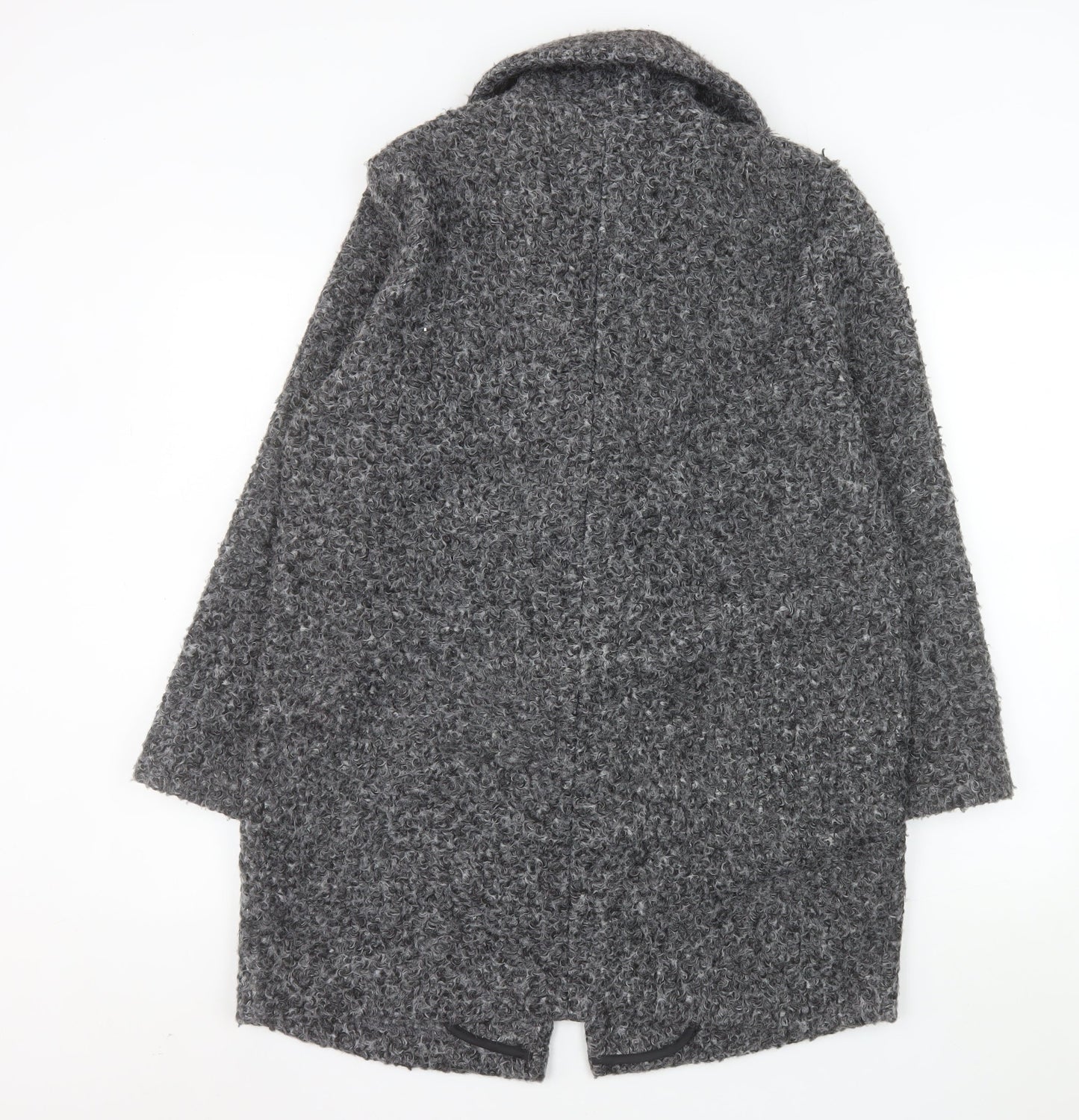 Nutmeg Women's Grey Mid-Length Textured Overcoat Size 10