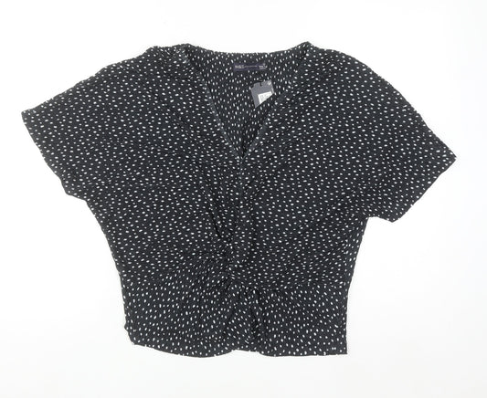 Marks and Spencer Womens Black Polka Dot Tunic Blouse Size 12