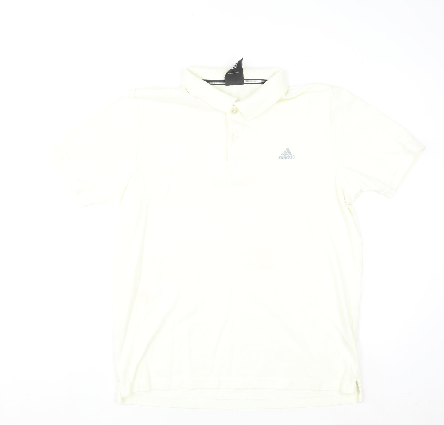 Adidas Men Ivory Clima365 Polo Shirt L Sports Casual Top