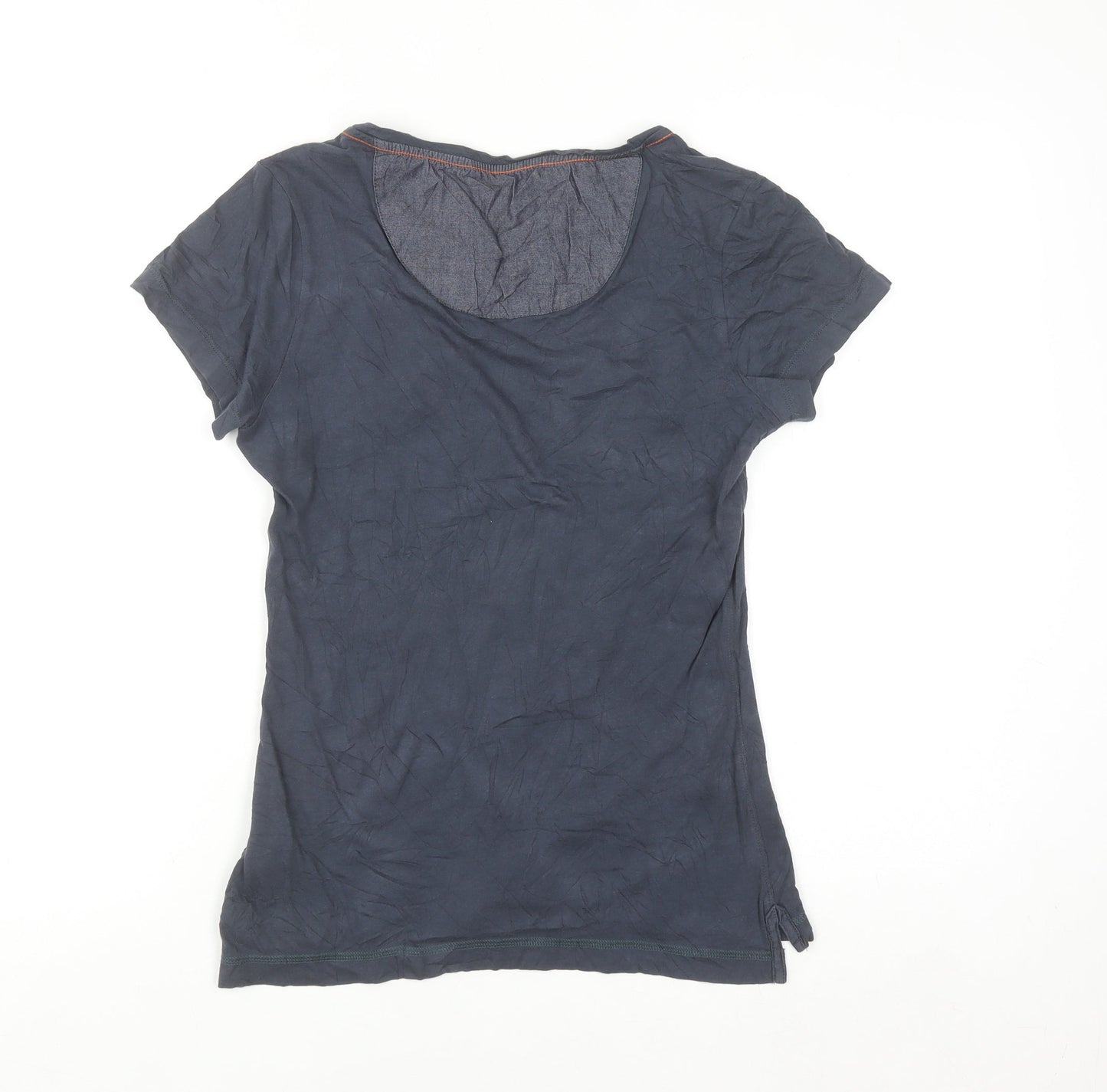 Aeronautica Militare Women's Blue Slim Fit Cotton T-Shirt Size S