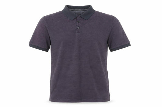 Front view of Jasper Conran Men's Purple Striped Cotton Polo Shirt M