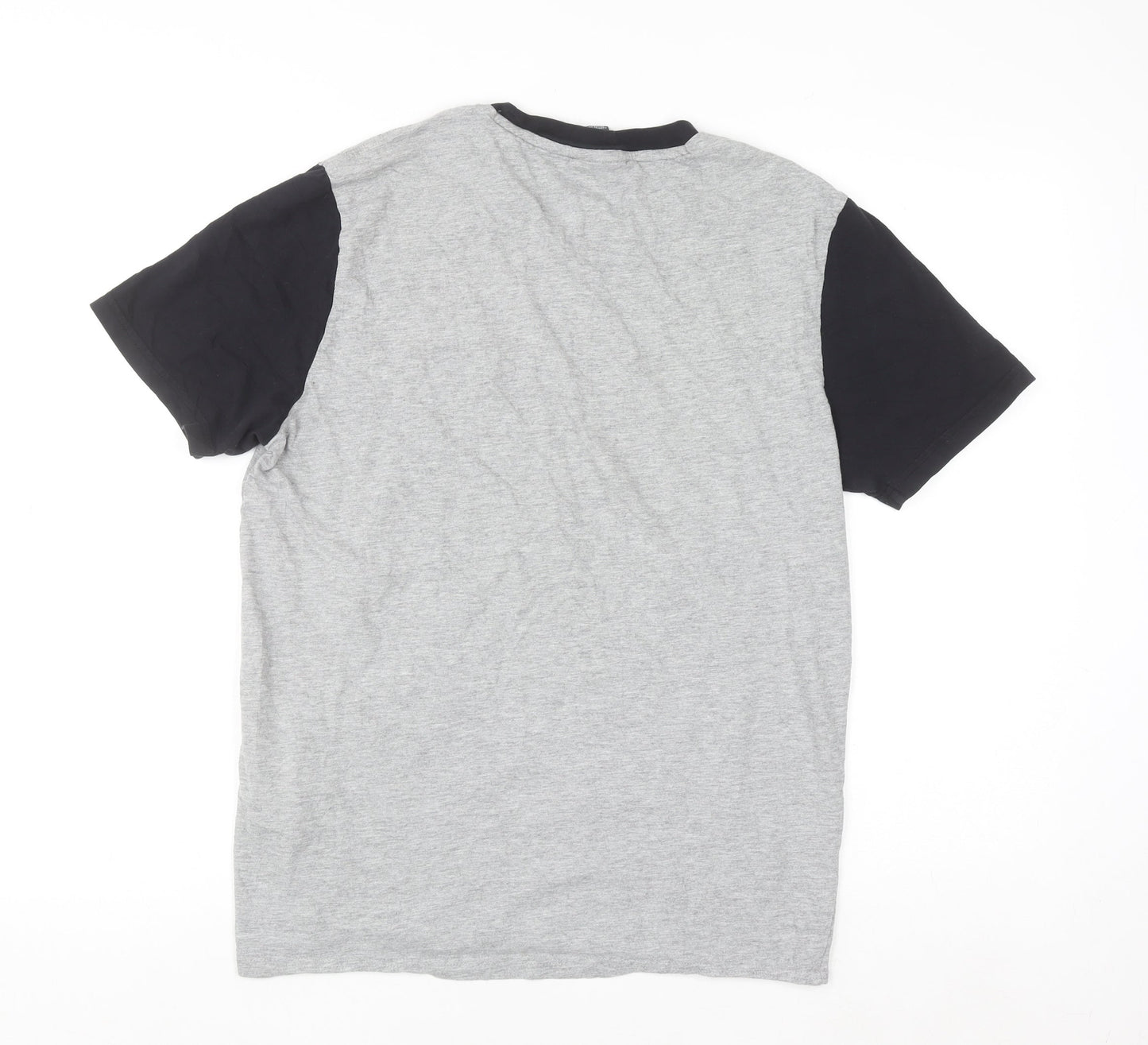 Champion Men’s Grey Black Short Sleeve Crew Neck Sports T-Shirt Medium