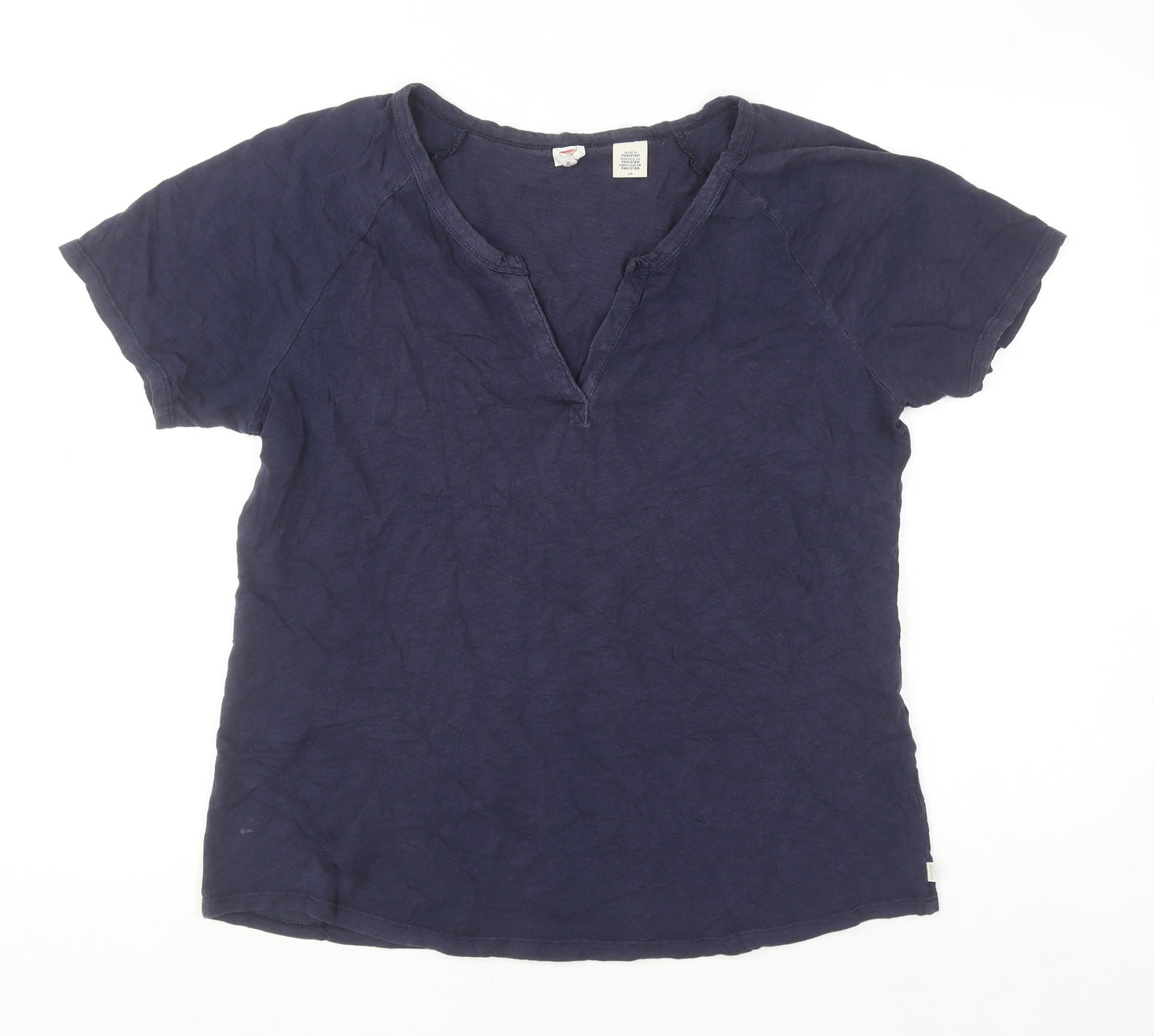 Levi's Men's Blue Cotton V-Neck Short Sleeve T-Shirt Size L