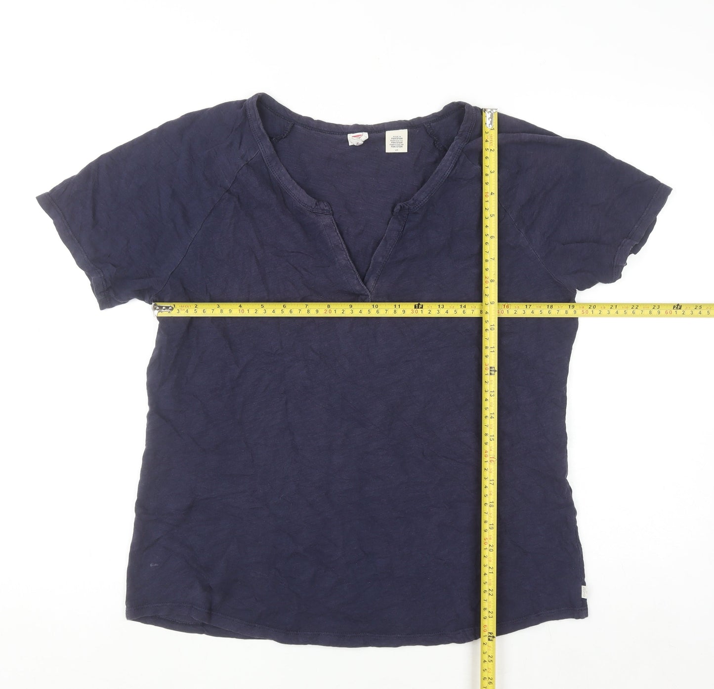 Levi's Men's Blue Cotton V-Neck Short Sleeve T-Shirt Size L