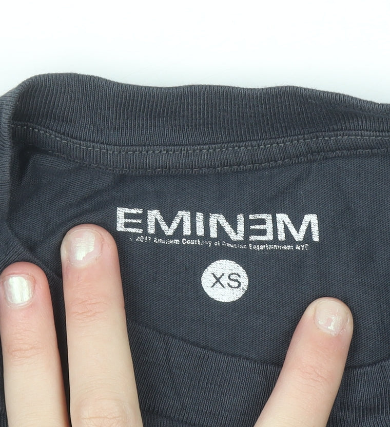 Eminem Women's Black XS Graphic Music T-Shirt 100% Cotton