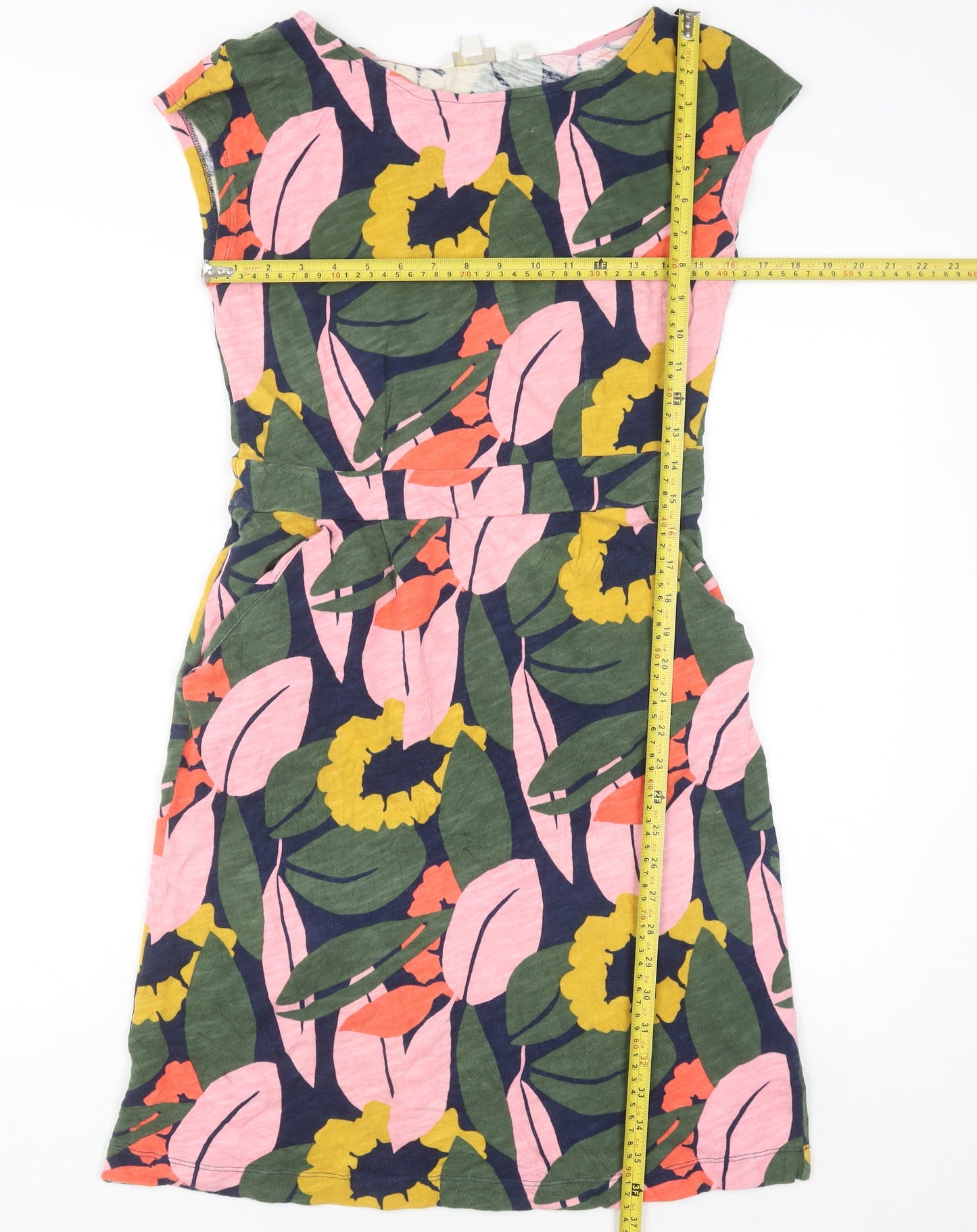 Boden Women’s Multicoloured Floral Cotton Jersey Shift Dress Size 10