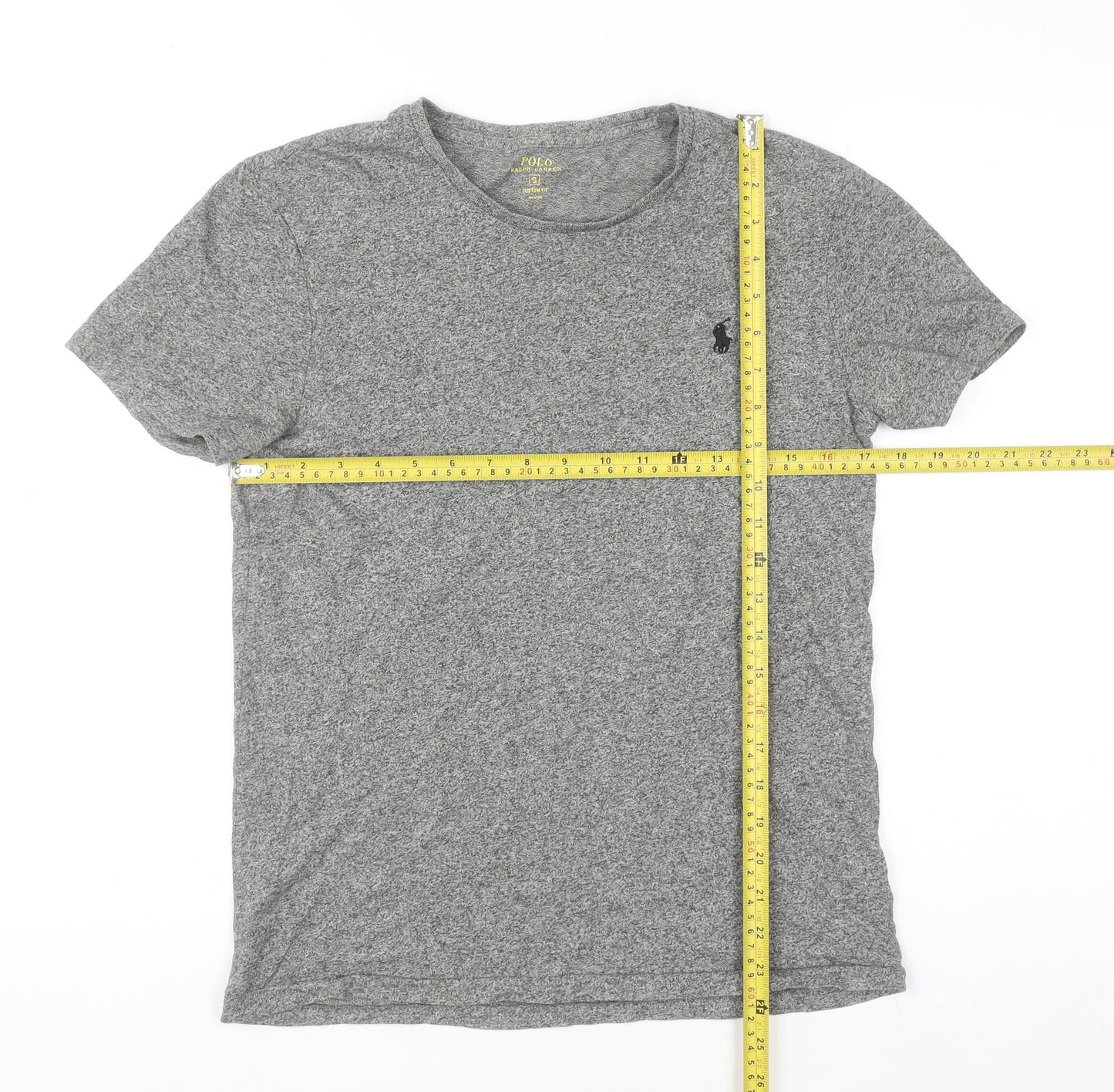 Polo Ralph Lauren Men's Grey Small Custom Fit Crew Neck T-Shirt