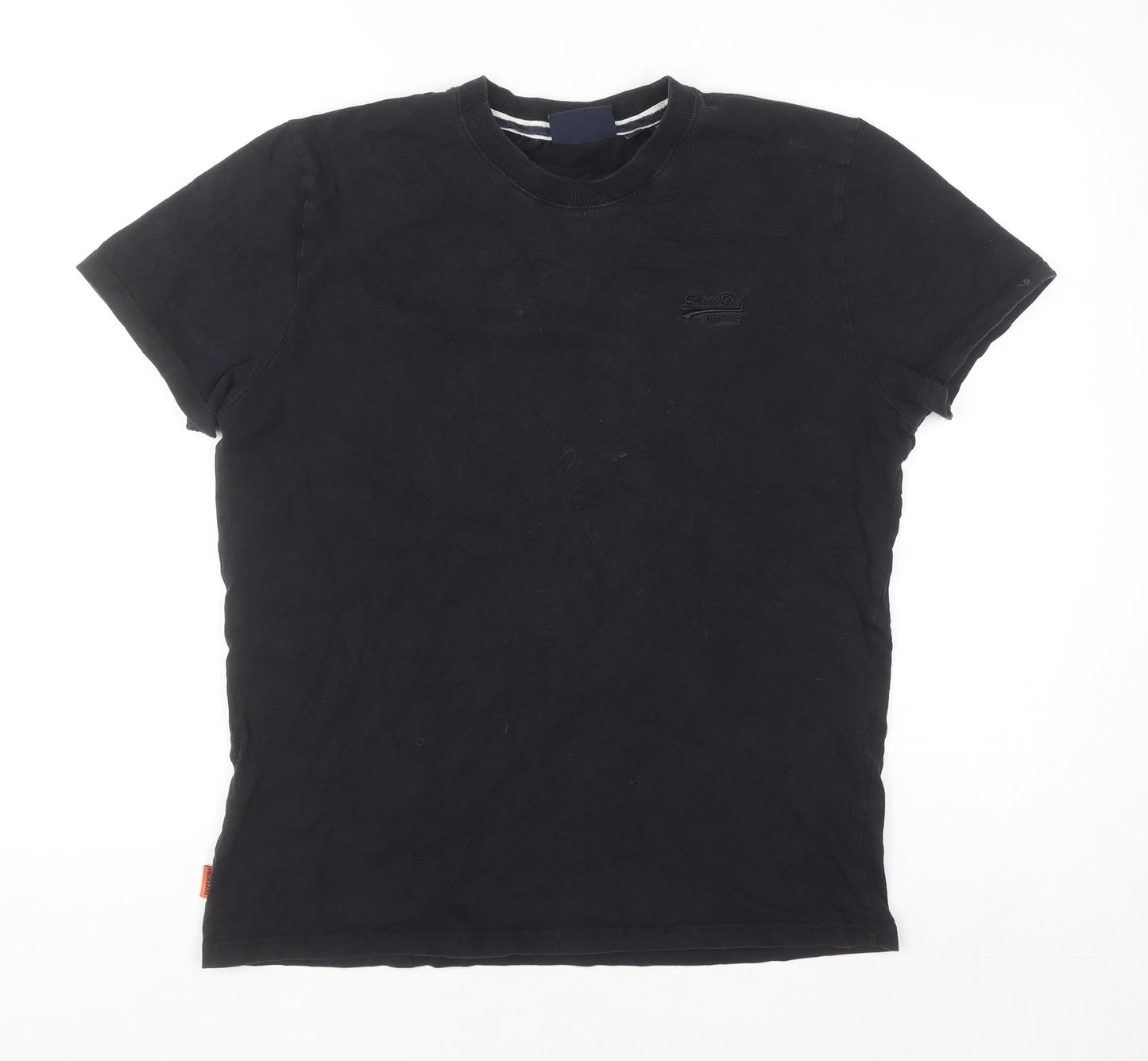 Superdry Men's Black XL Crew Neck Cotton T-Shirt