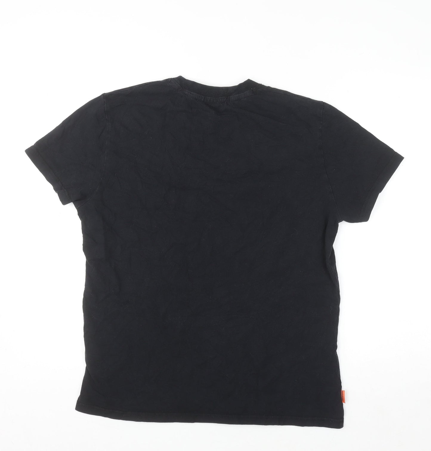 Superdry Men's Black XL Crew Neck Cotton T-Shirt