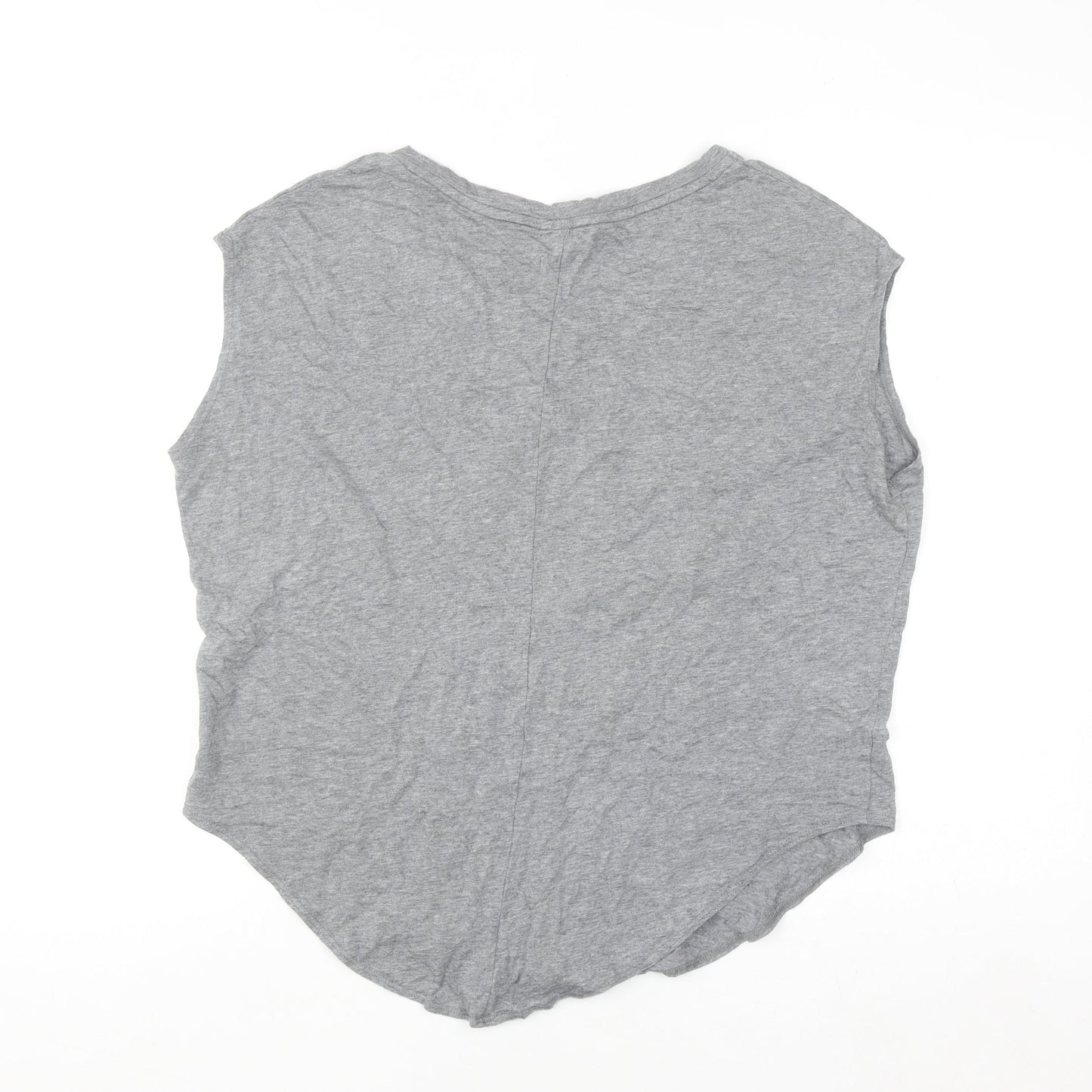 Nike Womens Grey Sleeveless Tank Top L Basic Logo Sportswear