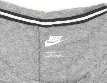 Brand and care label for Nike women’s grey sleeveless tank top l basic logo sportswear
