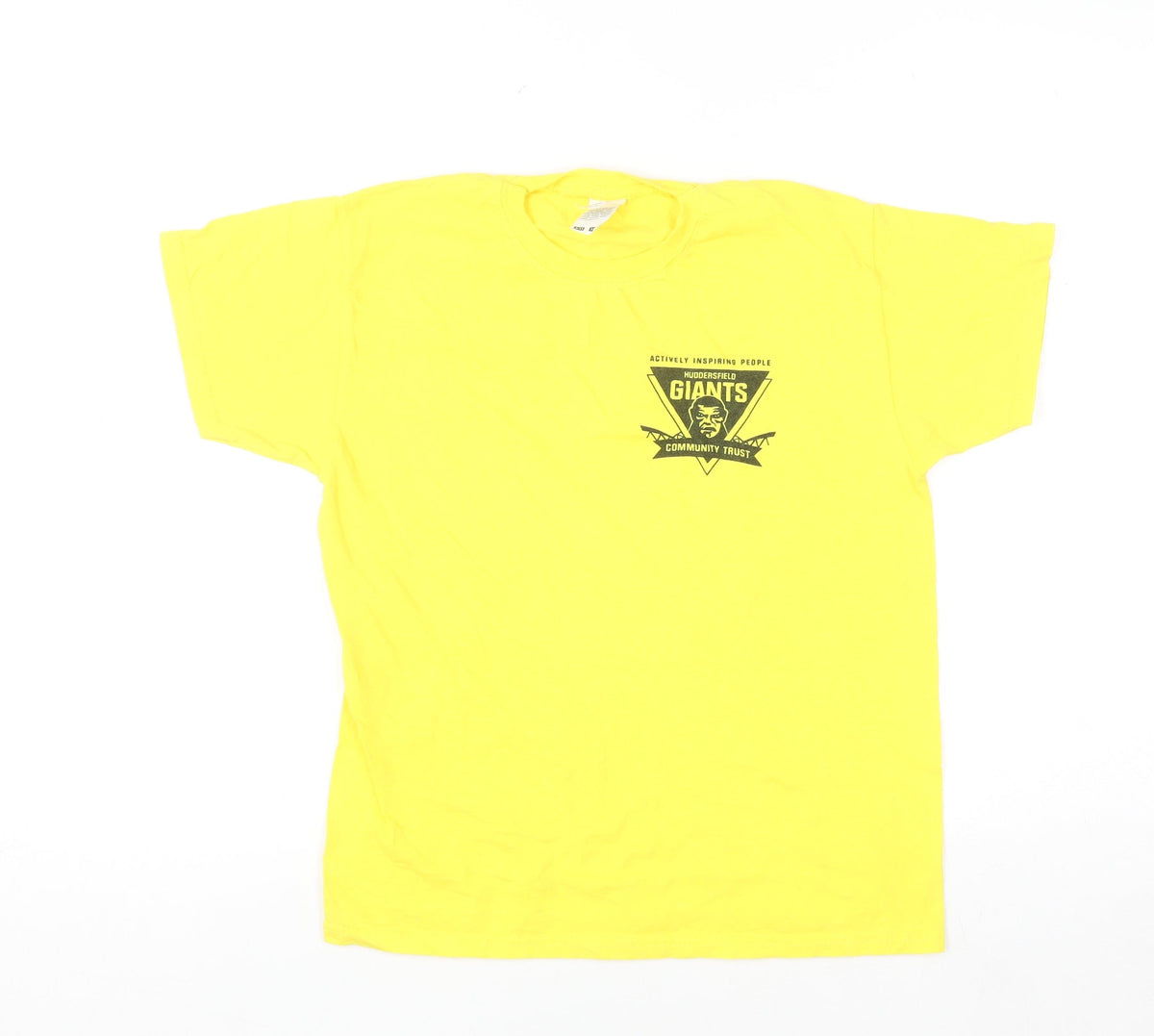 Fruit of the Loom Girls Yellow Huddersfield Giants Cotton T-Shirt 9-11 Years
