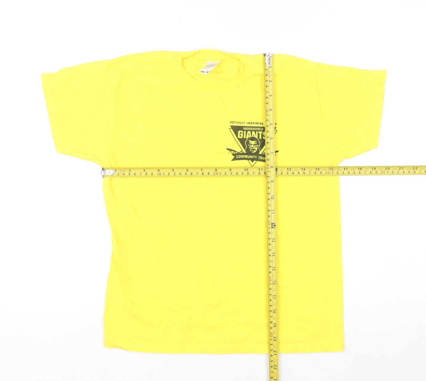 Fruit of the Loom Girls Yellow Huddersfield Giants Cotton T-Shirt 9-11 Years