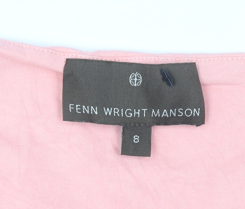 Fenn Wright Manson Women's Pink Size 8 Scoop Neck Cotton T-Shirt
