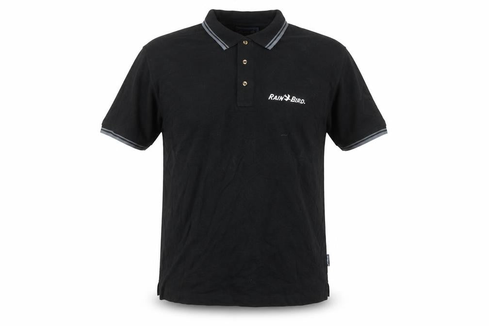 McForsum Men’s Black Cotton Polo Shirt L Logo Workwear