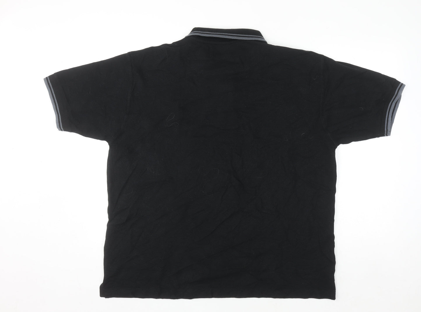 McForsum Men’s Black Cotton Polo Shirt L Logo Workwear