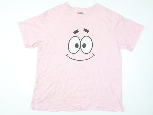 Nickelodeon Women's Pink Patrick Star T-Shirt XL Casual Cotton