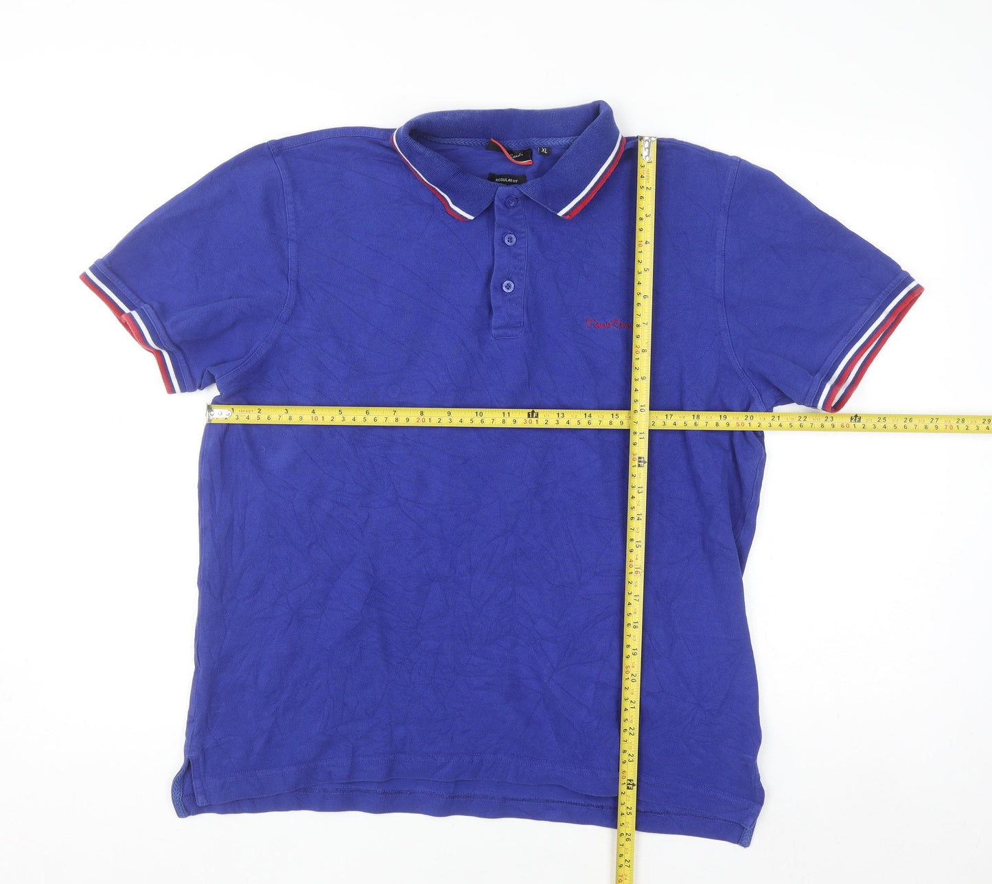 Pierre Cardin Men's Blue XL Regular Fit Cotton Polo Shirt