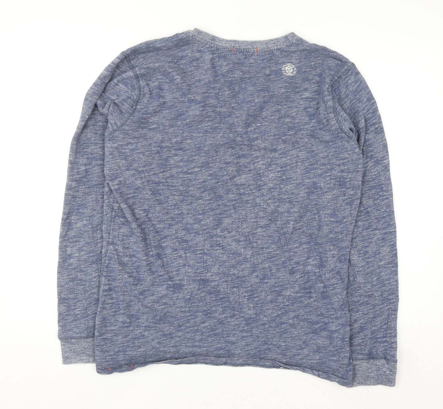 Pepe Jeans Men’s Blue Cotton Henley Long Sleeve Casual Top Size L