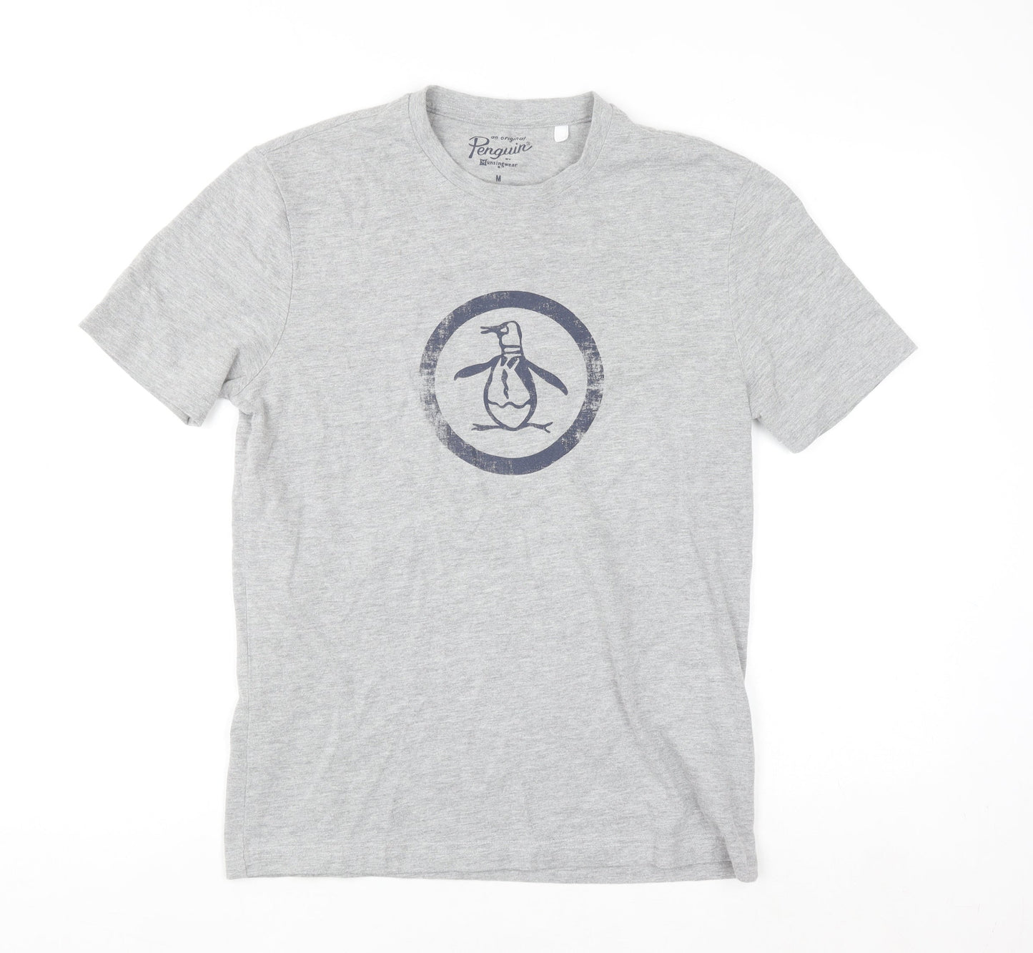 Original Penguin by Munsingwear Grey Crew Neck Men's T-Shirt Size M