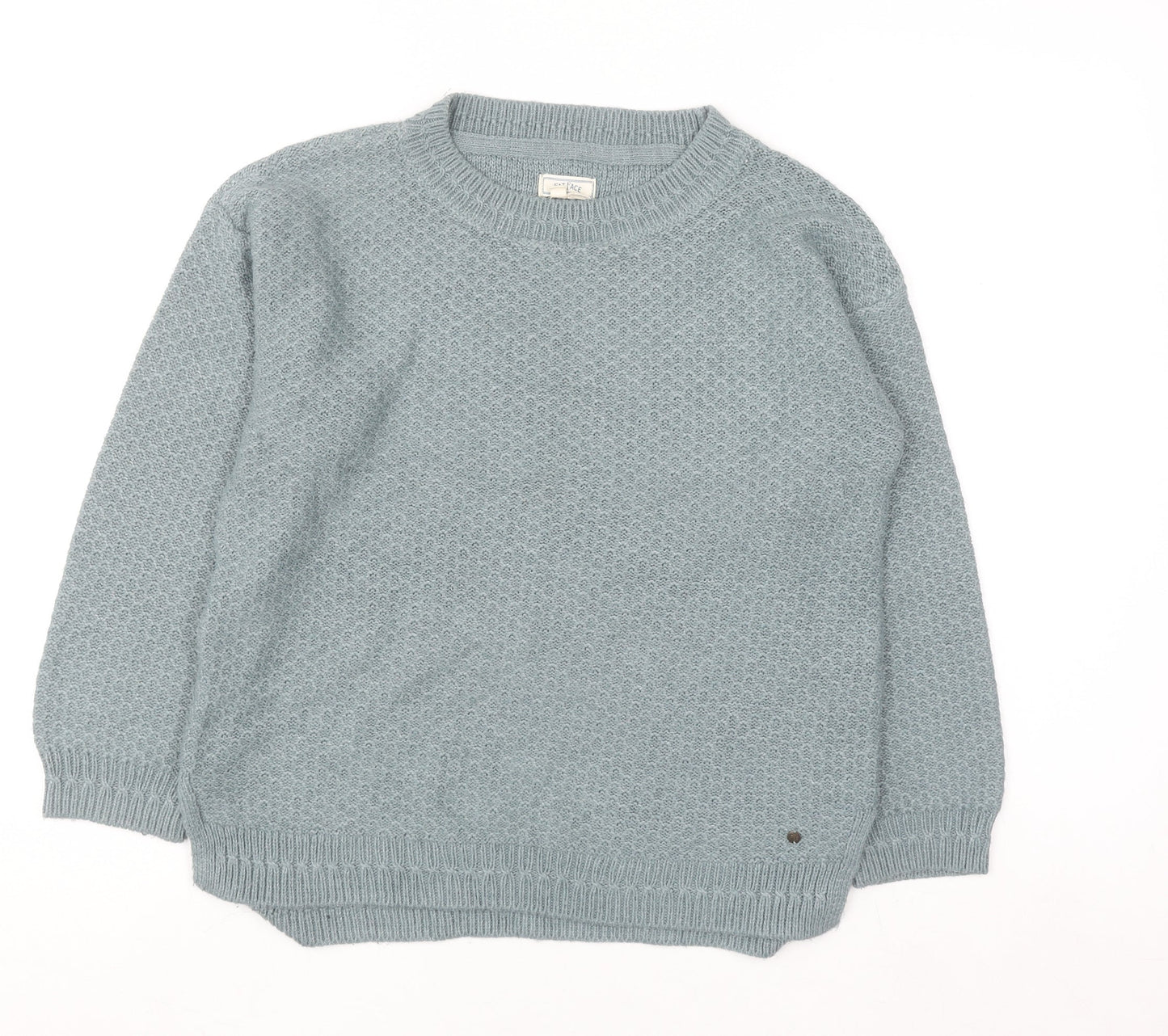 Fat Face Women's Blue Crew Neck Knit Jumper Size 10