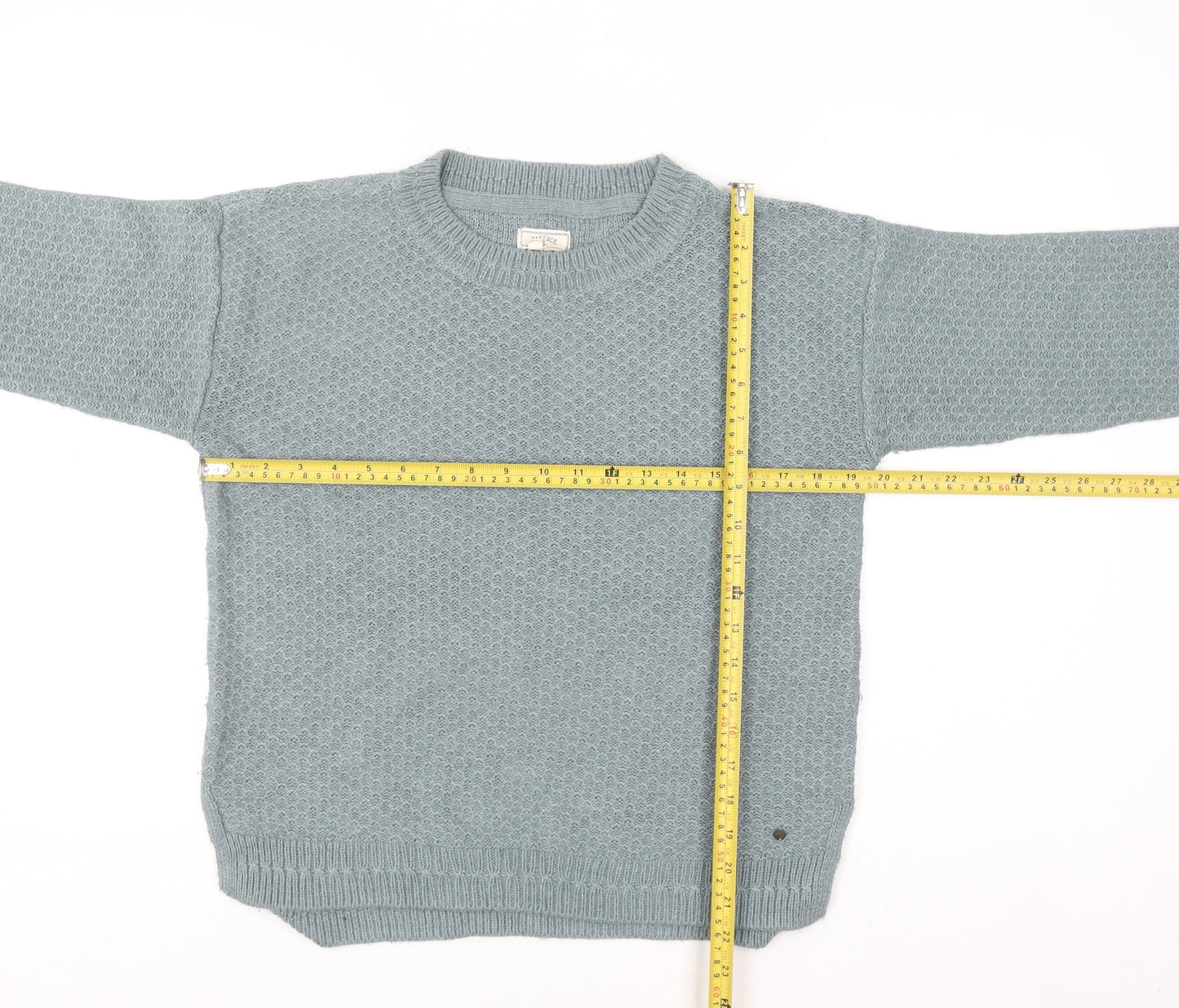 Fat Face Women's Blue Crew Neck Knit Jumper Size 10