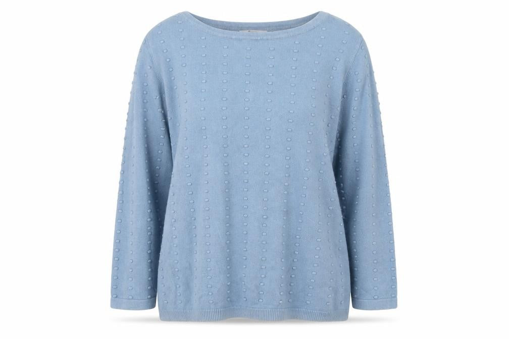 Tu Women Blue Cotton Knit Pullover Jumper Size 12