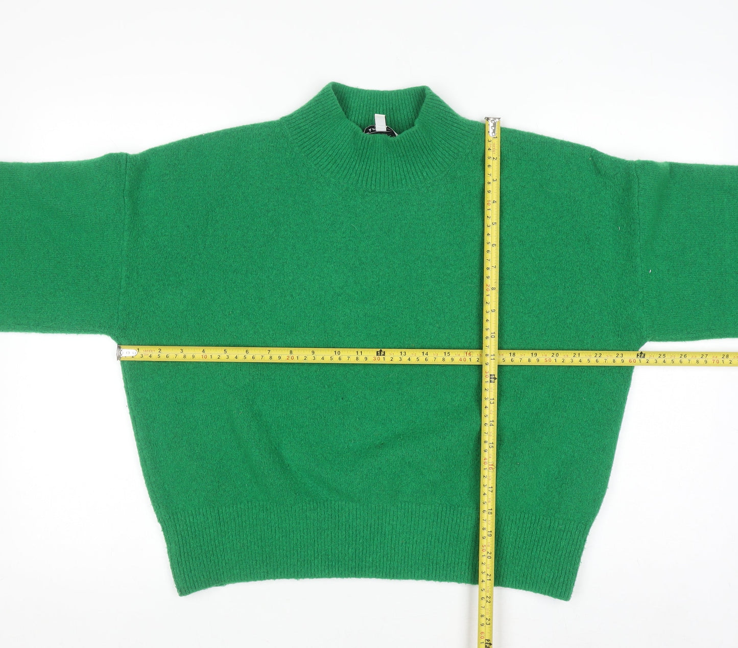 & Other Stories Women Green M Mock Neck Wool Blend Jumper