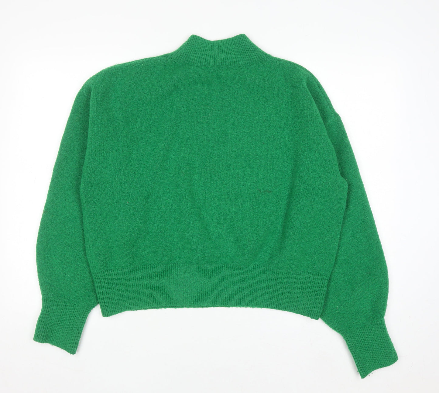 & Other Stories Women Green M Mock Neck Wool Blend Jumper