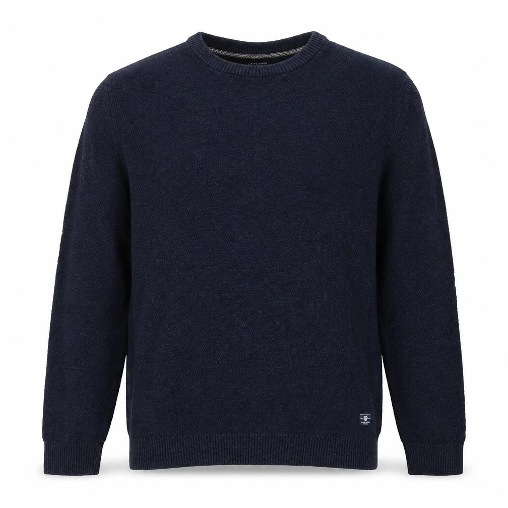 Jack & Jones Mens Blue XL Cotton Linen Crew Neck Jumper