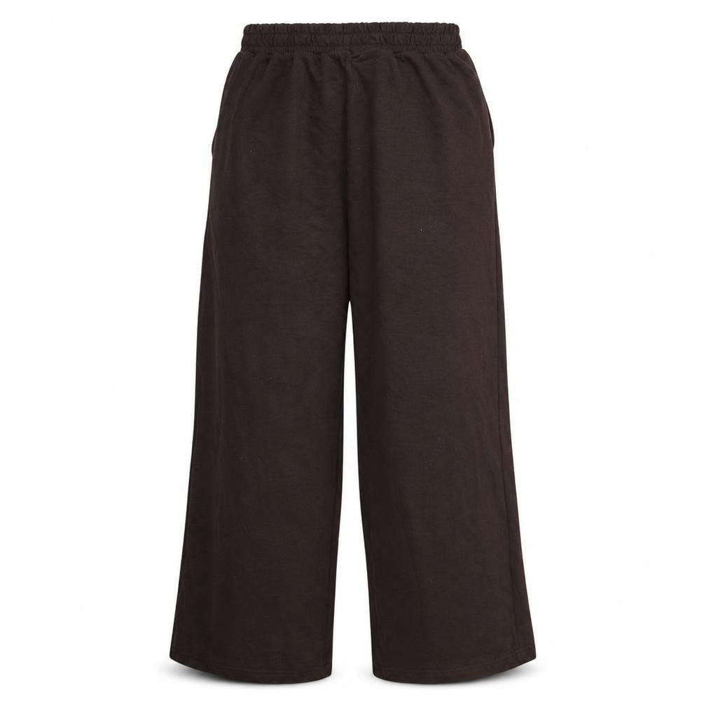 PrettyLittleThing Women Brown Jersey Wide-Leg Sweatpants Size 12