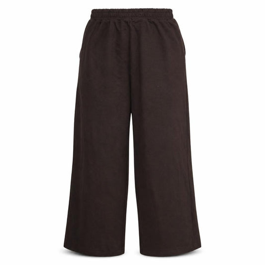 PRETTYLITTLETHING Women Brown Jersey Wide-Leg Sweatpants Size 12