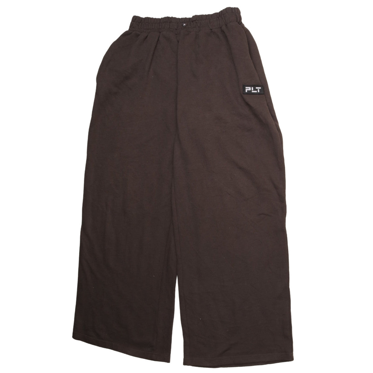 PrettyLittleThing Women Brown Jersey Wide-Leg Sweatpants Size 12
