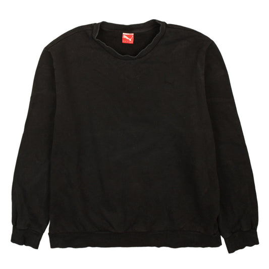 Puma Mens Black 2XL Pullover Sweatshirt Crew Neck Fleece Top