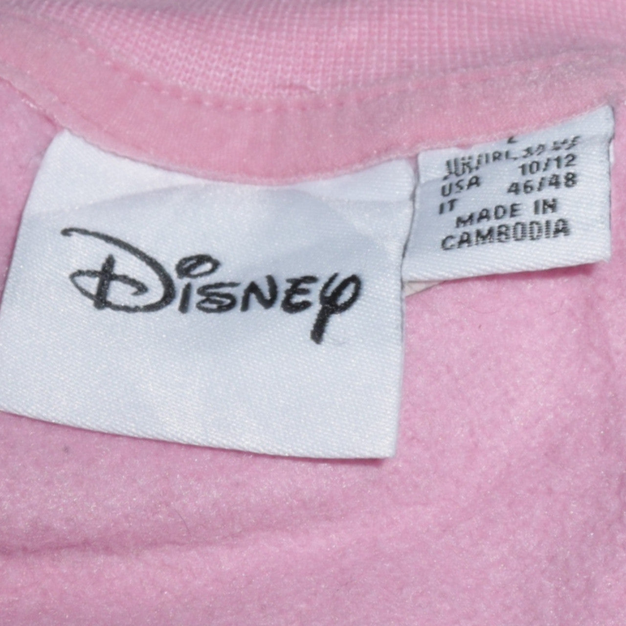 Disney Women Pink Minnie Mouse Sweatshirt Size L Pullover Crew Neck