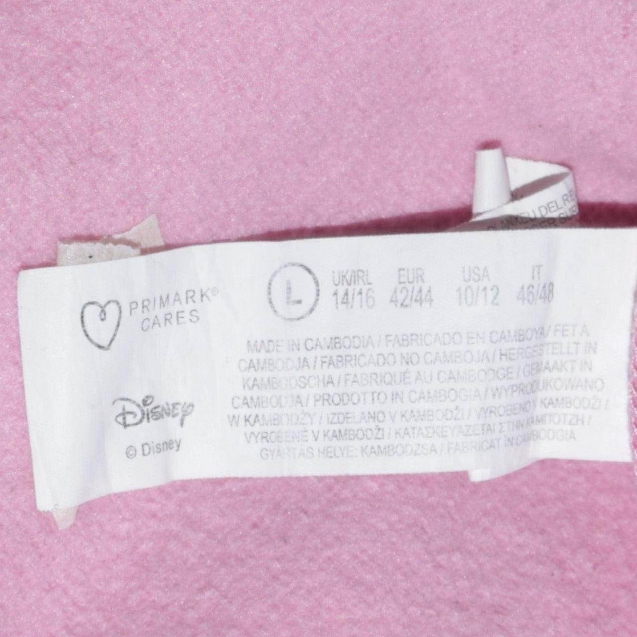 Disney Women Pink Minnie Mouse Sweatshirt Size L Pullover Crew Neck