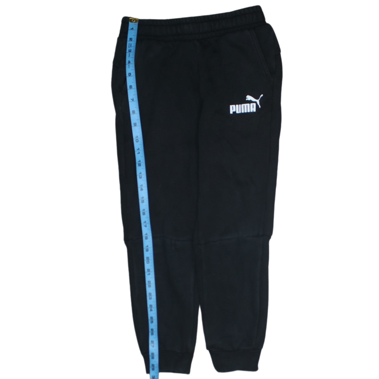 Puma Boys Black Jogger Trousers 11-12 Years Regular Fit Fleece Sweatpants